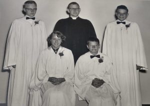 Left to right (Back) Mike McCarty, Pastor Egbert Albrecht, :
