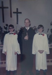 Left to right: Jim Koval, Pastor James Sandeen, David June